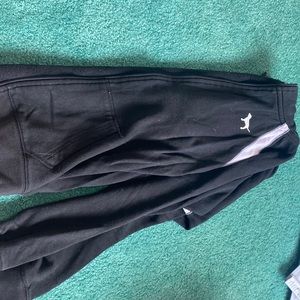 Black w/ white zip up